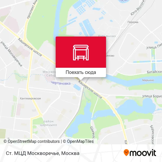 Карта Ст. МЦД Москворечье
