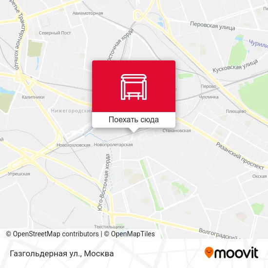 Карта Газгольдерная ул.
