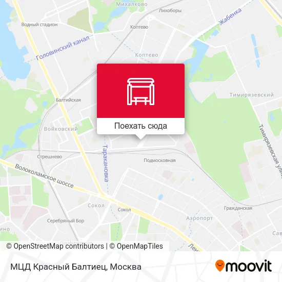 Карта МЦД Красный Балтиец