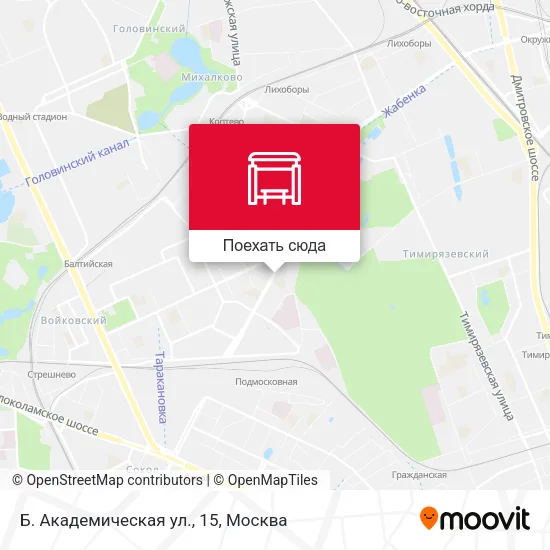 Карта Б. Академическая ул., 15
