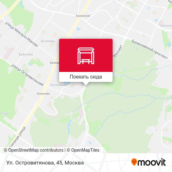 Карта Ул. Островитянова, 45