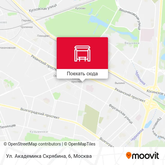 Карта Ул. Академика Скрябина, 6