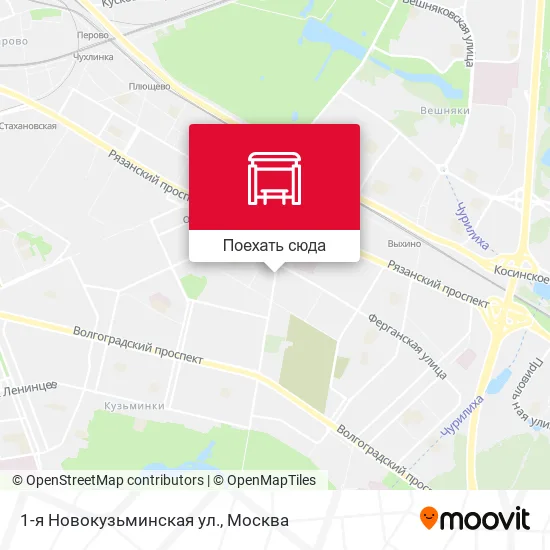 Карта 1-я Новокузьминская ул.