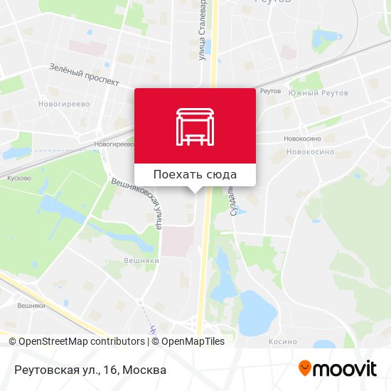 Карта Реутовская ул., 16