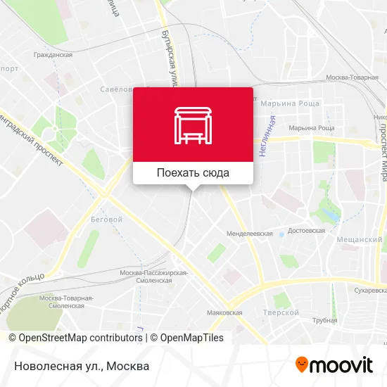 Карта Новолесная ул.