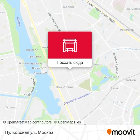 Карта Пулковская ул.