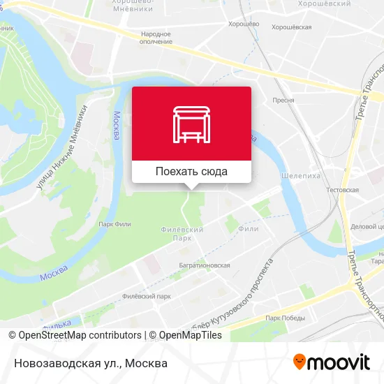 Карта Новозаводская ул.