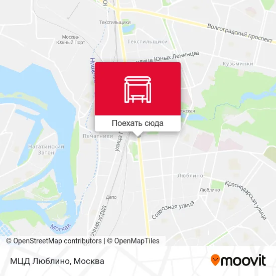 Карта МЦД Люблино