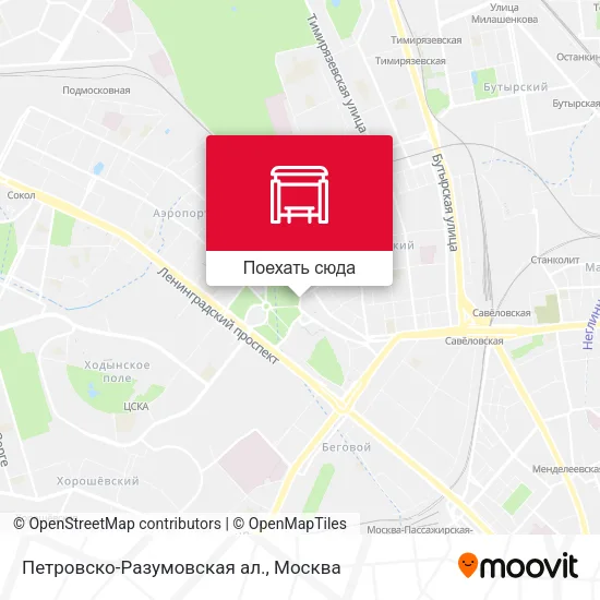 Карта Петровско-Разумовская ал.