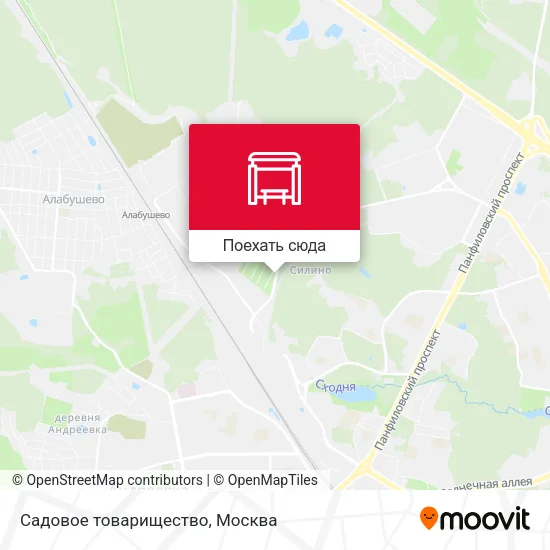 Карта Садовое товарищество