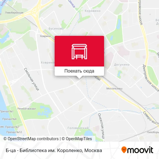 Карта Б-ца - Библиотека им. Короленко