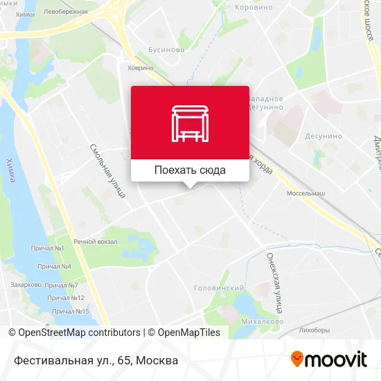 Карта Фестивальная ул., 65