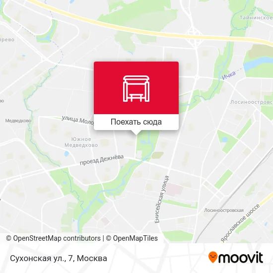 Карта Сухонская ул., 7