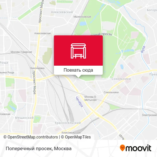 Карта Поперечный просек