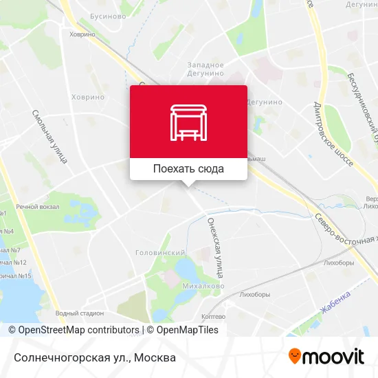 Карта Солнечногорская ул.