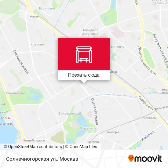 Карта Солнечногорская ул.