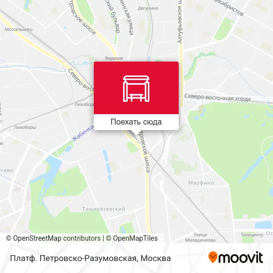 Карта Платф. Петровско-Разумовская
