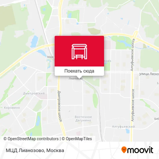Карта МЦД Лианозово