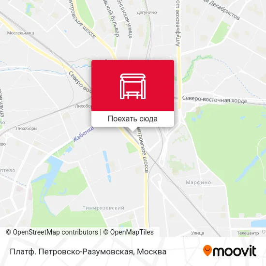 Карта Платф. Петровско-Разумовская