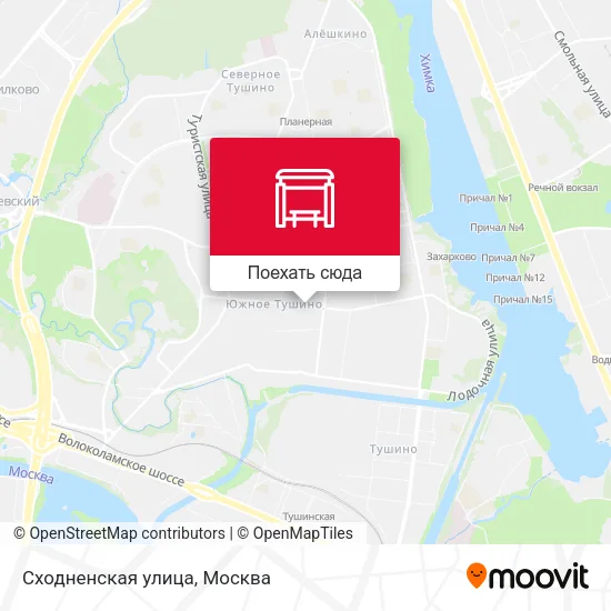 Карта Сходненская улица