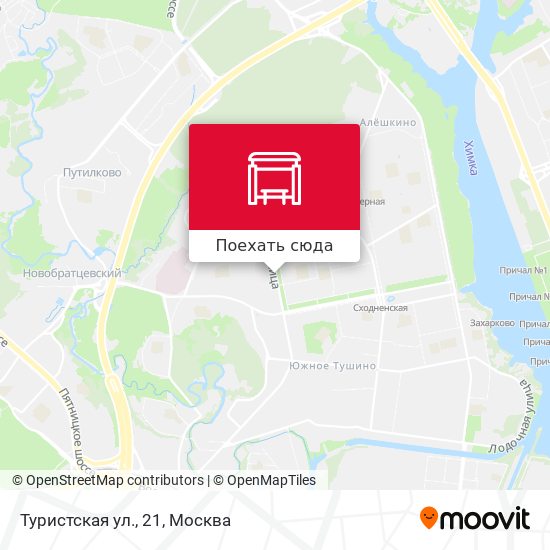 Карта Туристская ул., 21