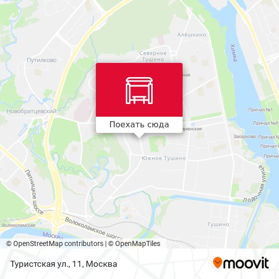 Карта Туристская ул., 11