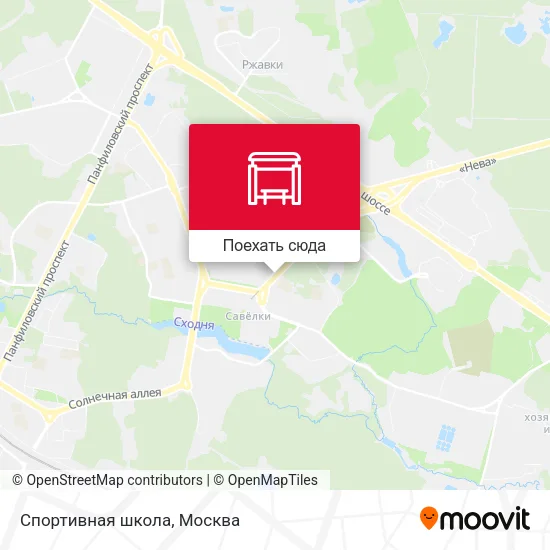 Карта Спортивная школа