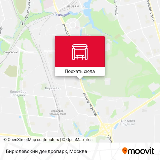 Карта Бирюлевский дендропарк