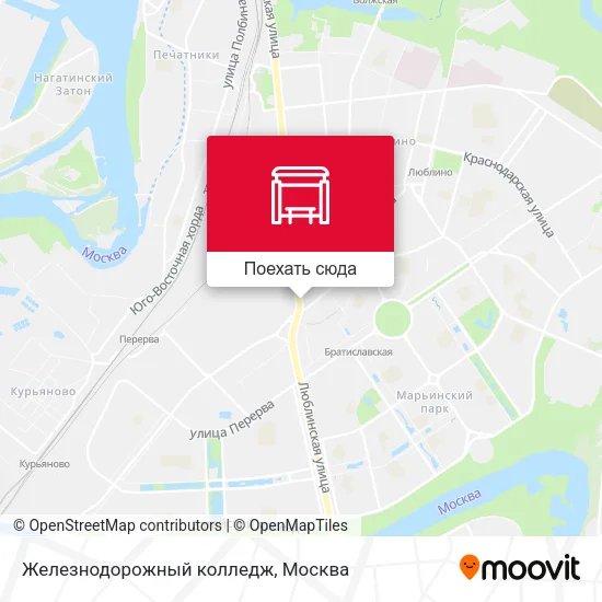 Карта Железнодорожный колледж