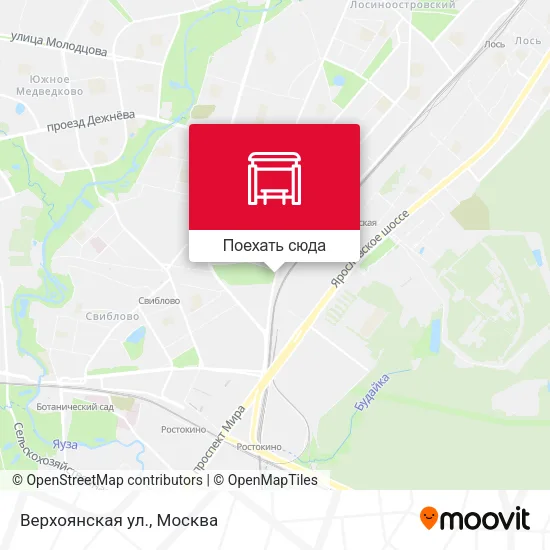 Карта Верхоянская ул.