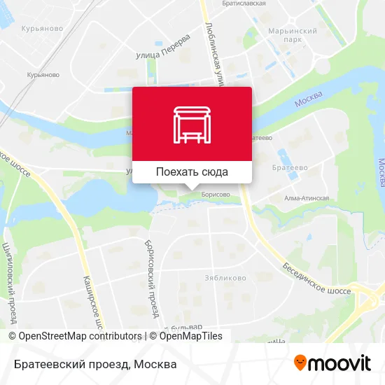 Карта Братеевский проезд