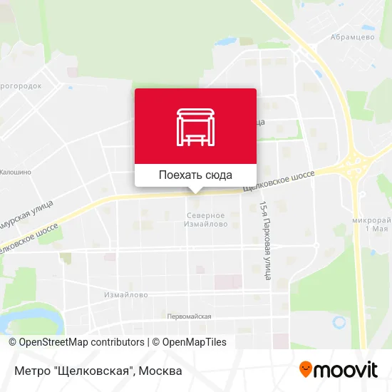 Карта Метро "Щелковская"