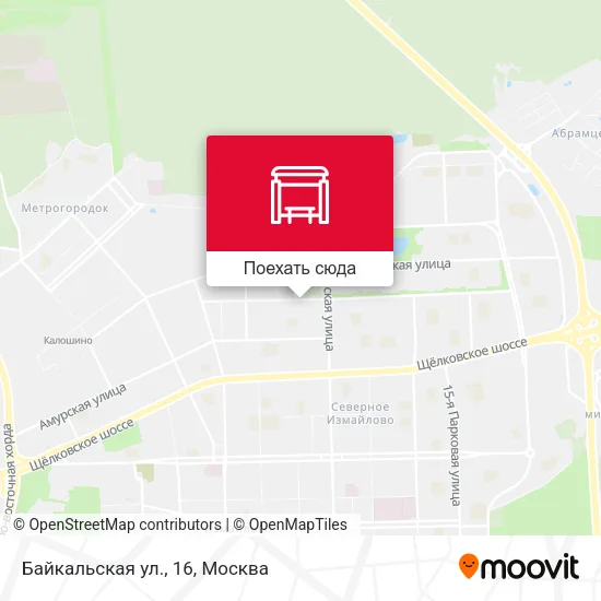 Карта Байкальская ул., 16