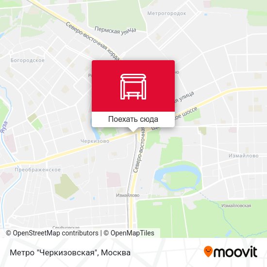 Карта Метро "Черкизовская"