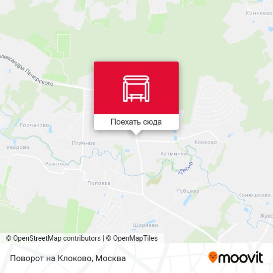 Карта Поворот на Клоково