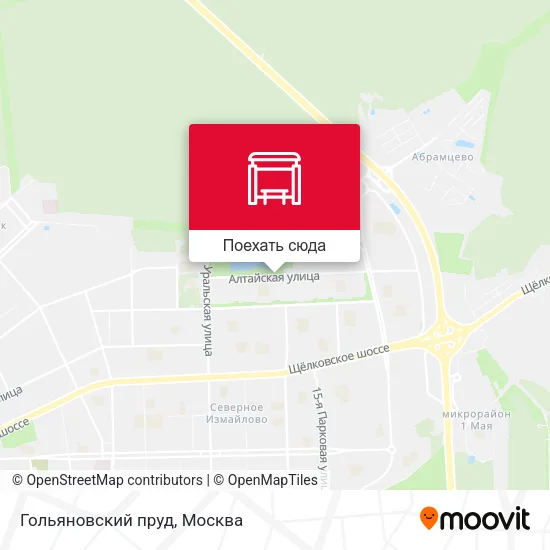 Карта Гольяновский пруд