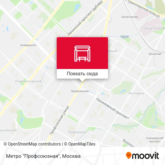 Карта Метро "Профсоюзная"