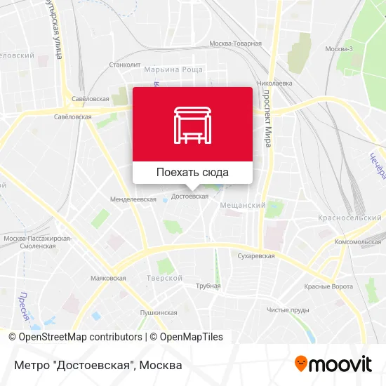 Карта Метро "Достоевская"