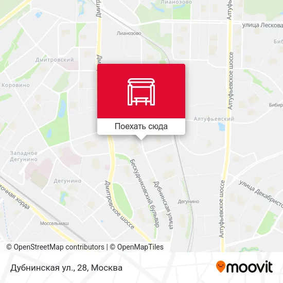 Карта Дубнинская ул., 28