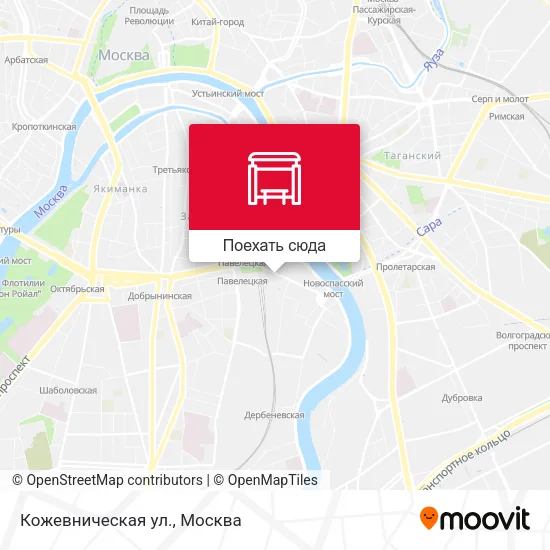Карта Кожевническая ул.
