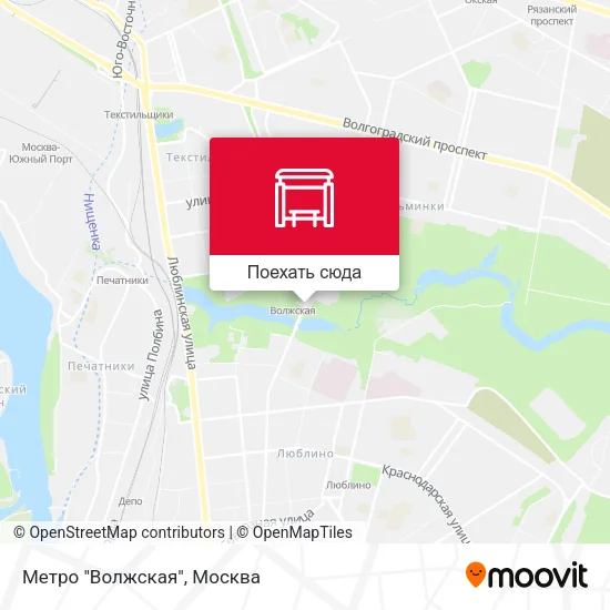 Карта Метро "Волжская"