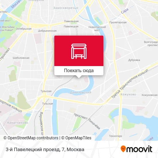 Карта 3-й Павелецкий проезд, 7