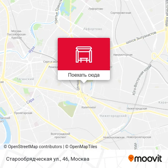 Карта Старообрядческая ул., 46