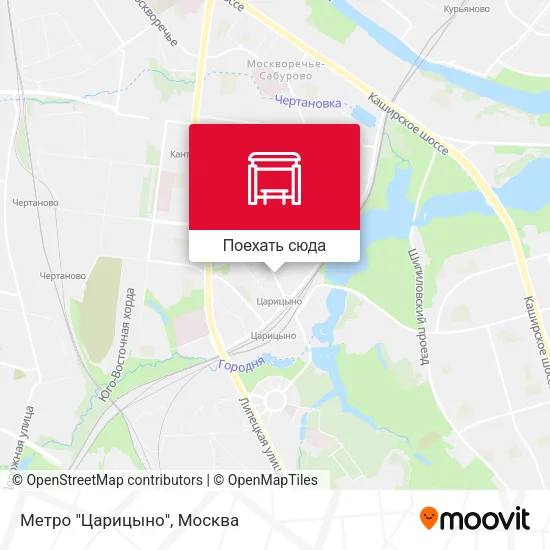 Карта Метро "Царицыно"