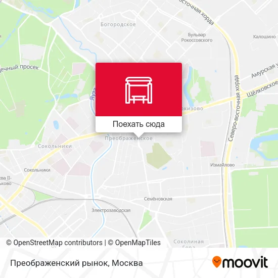 Карта Преображенский рынок