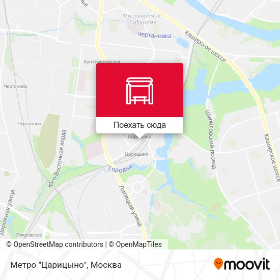 Карта Метро "Царицыно"