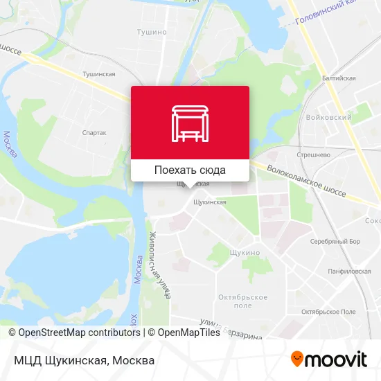Карта МЦД Щукинская
