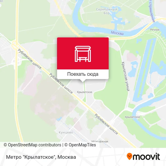Карта Метро "Крылатское"