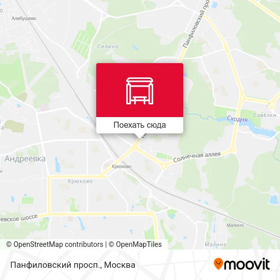 Карта Панфиловский просп.