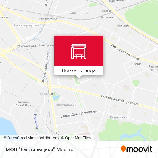 Карта МФЦ "Текстильщики"